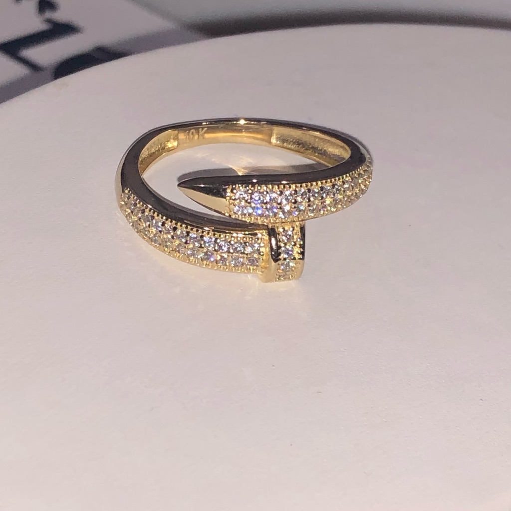 10k Solid Real Gold Nail Ring Not Plated Free Appraisal Custom Made Gift Ring